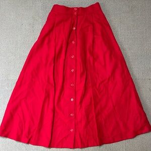Vintage 70’s red wool a-line skirt made in Italy